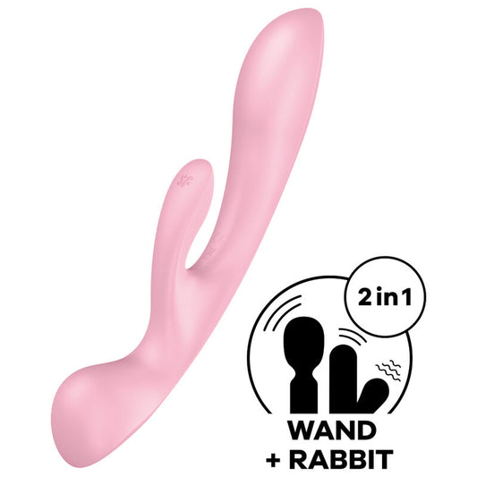 SATISFYER - TRIPLE OH VIBRAZIONE IBRIDA BLU - SATISFYER VIBRATOR | Lingerie Harness Boutique