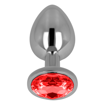 OHMAMA - PLUG ANALE CON CRISTALLO ROSSO 7 CM