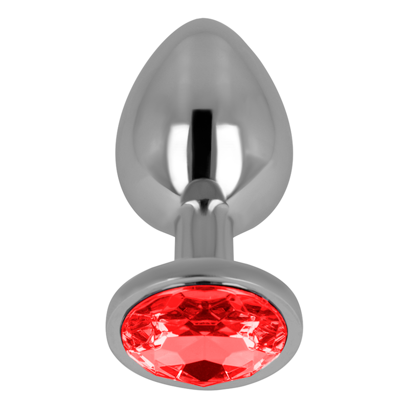 OHMAMA - PLUG ANALE CON CRISTALLO ROSSO 8 CM - OHMAMA ANAL | Lingerie Harness Boutique