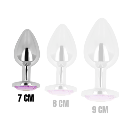 OHMAMA - PURPLE CRYSTAL BUTT PLUG 7 CM