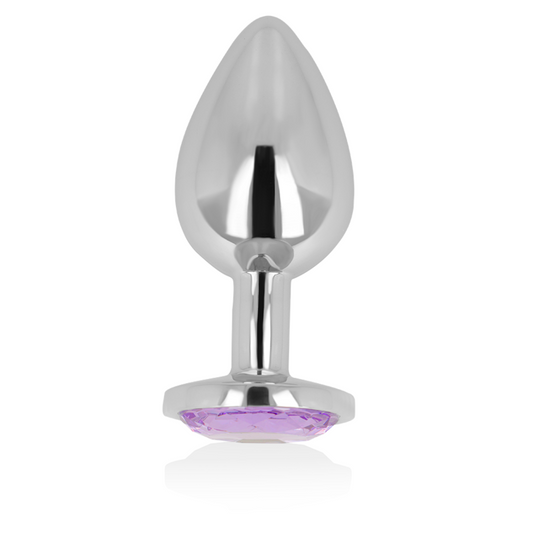 OHMAMA - PLUG ANALE CON CRISTALLO VIOLA 8 CM