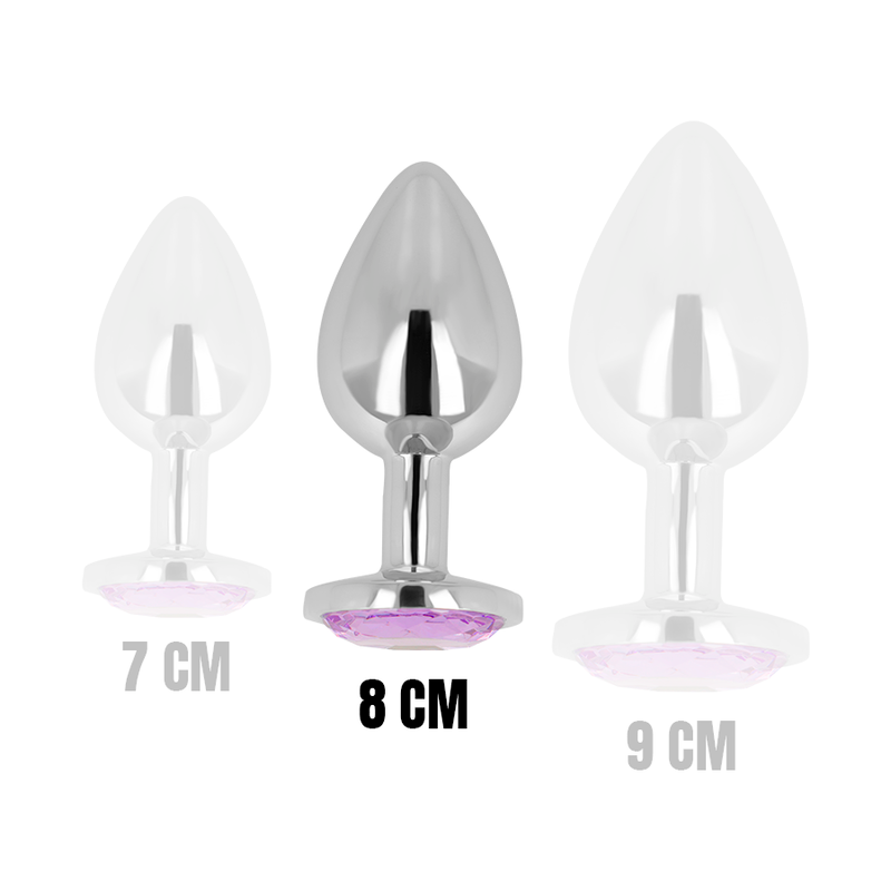 OHMAMA - PLUG ANALE CON CRISTALLO VIOLA 8 CM