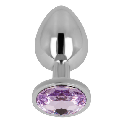 OHMAMA - PLUG ANALE CON CRISTALLO VIOLA 9 CM