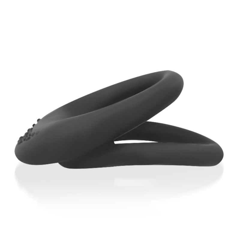 ANELLO OHMAMA DOPPIO IN SILICONE 3.5 CM - 4.5 CM - OHMAMA FETISH | Lingerie Harness Boutique