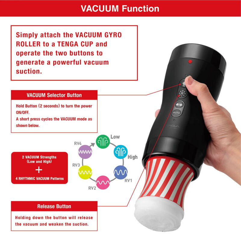 TENGA - SUCTION AND ROTATION GYROSCOPE VACUUM ROLLER