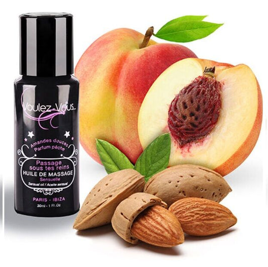 VOULEZ-VOUS - SENSUAL MASSAGE OIL SWEET ALMOND AND PEACH 30 ML