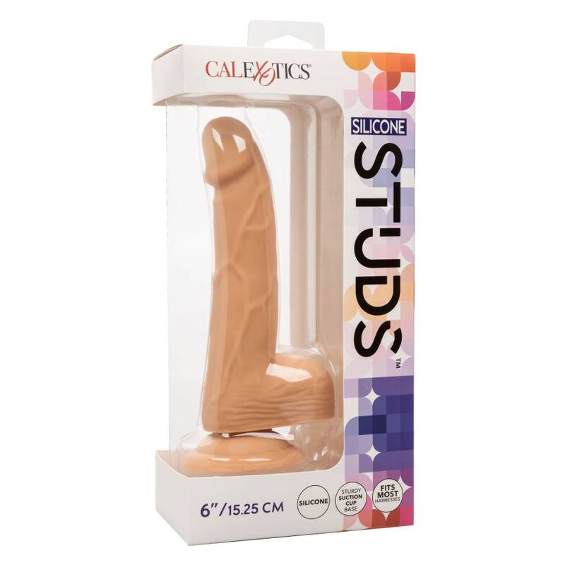 CALEXOTICS - SILICONE STUDS 15.24 CM LEATHER