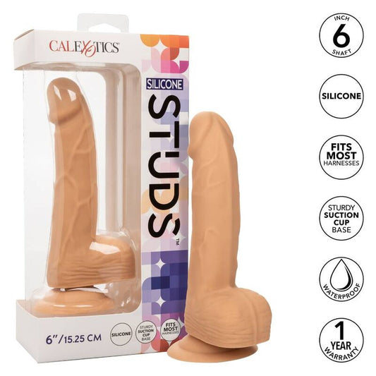 CALEXOTICS - SILICONE STUDS 15.24 CM LEATHER