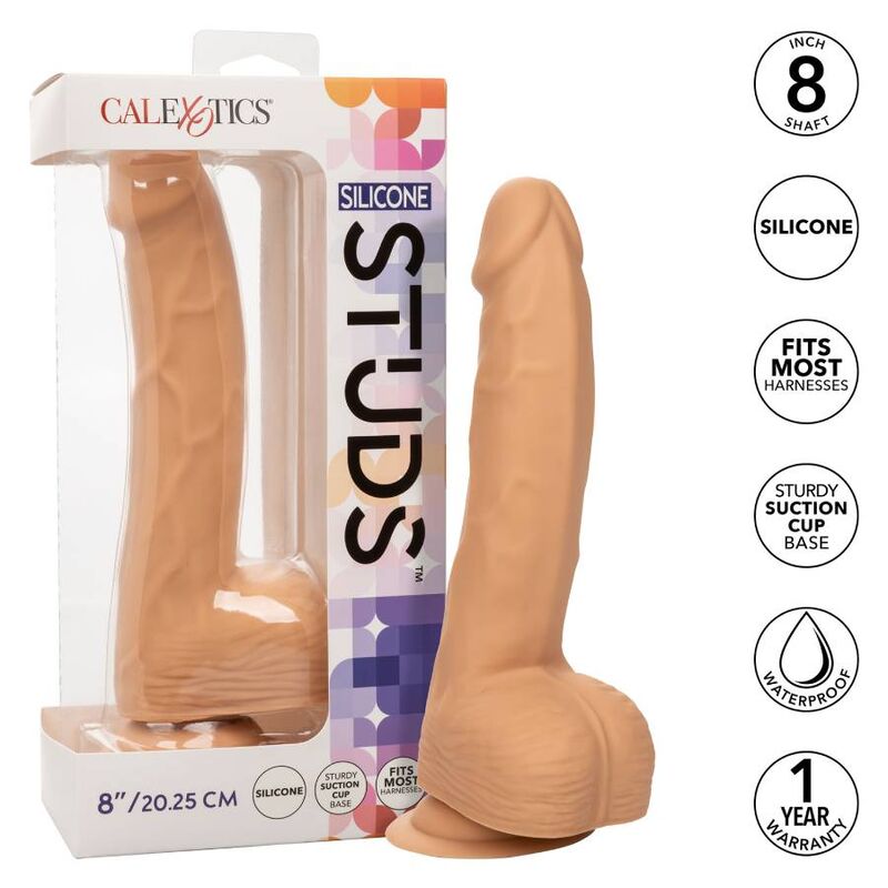 CALEXOTICS - SILICONE STUDS 20.32 CM LEATHER