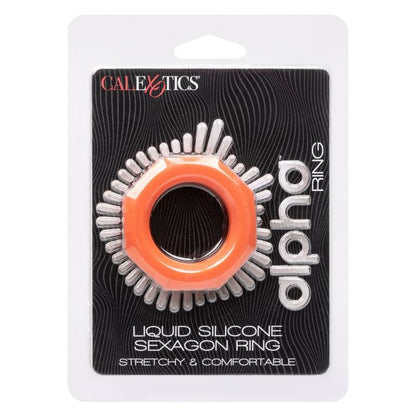 CALEXOTICS - ANELLO ALPHA SEXAGON ARANCIONE - CALEXOTICS | Lingerie Harness Boutique