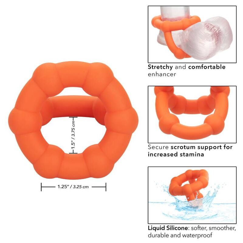 CALEXOTICS - ALPHA ALL STAR ANELLO ARANCIONE - CALEXOTICS | Lingerie Harness Boutique