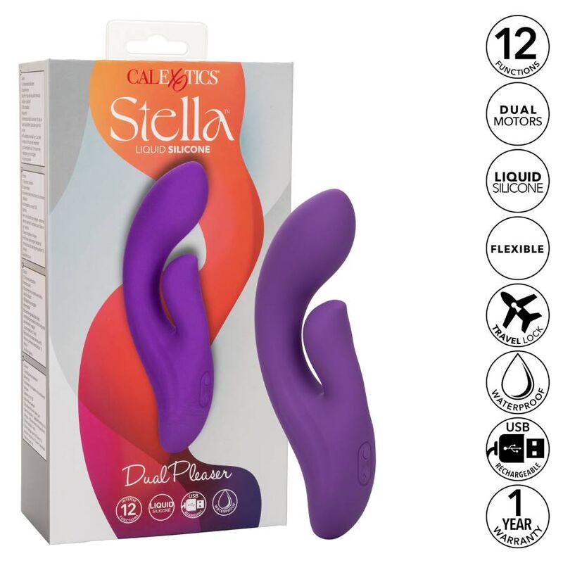 CALEXOTICS - STELLA DUAL PLEASER VIOLA - CALEXOTICS | Lingerie Harness Boutique