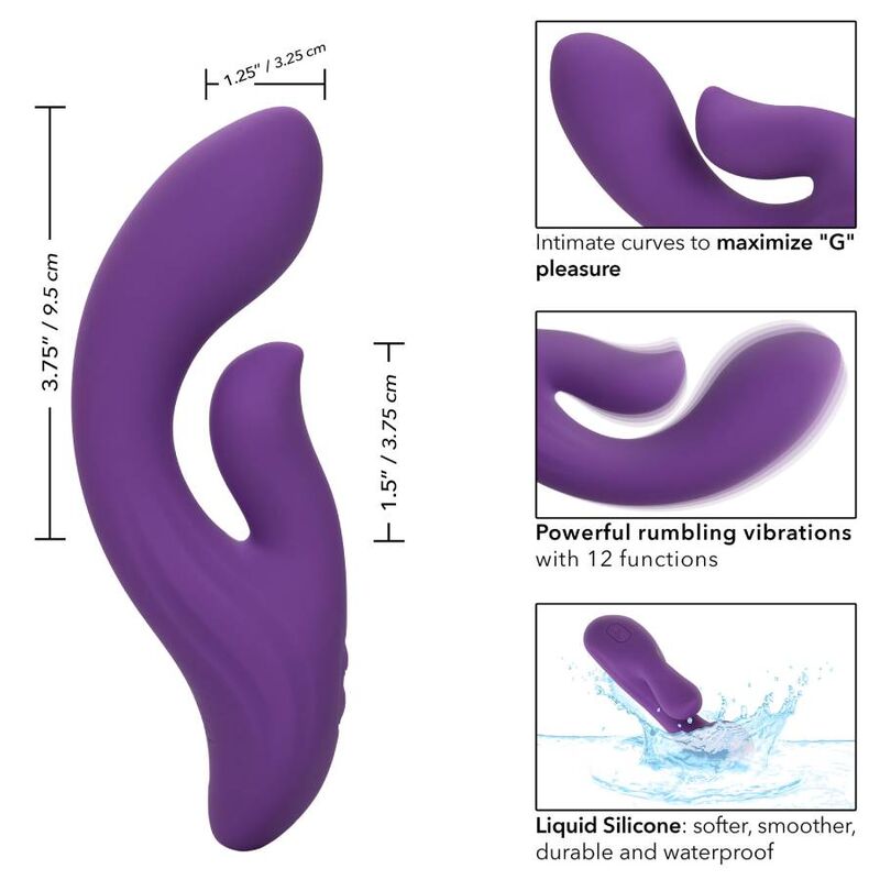 CALEXOTICS - STELLA DUAL PLEASER VIOLA - CALEXOTICS | Lingerie Harness Boutique