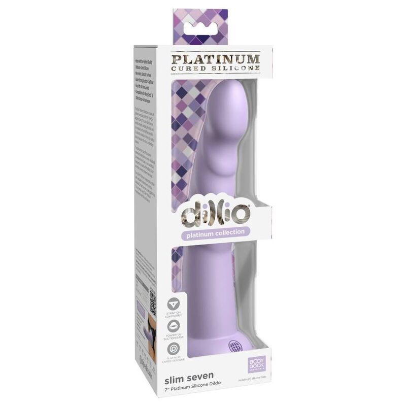 DILLIO - SLIM SEVEN 17,78 CM VIOLA - DILLIO | Lingerie Harness Boutique