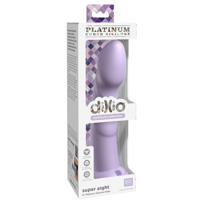 DILLIO - SUPER EIGHT 20,32 CM VIOLA - DILLIO | Lingerie Harness Boutique