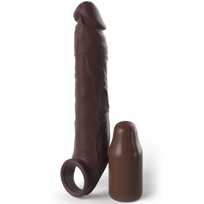 FANTASY X- TENSIONS - PIPEDREAMS ESTENSIONE CON CINTURINO 17,78 CM MARRONE - FANTASY X-TENSIONS | Lingerie Harness Boutique