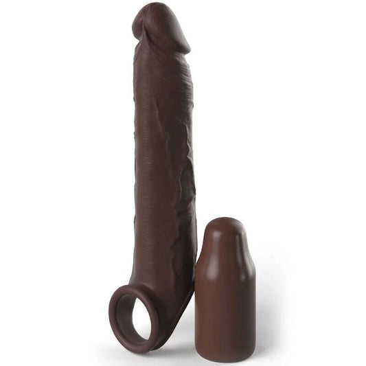 FANTASY X- TENSIONS - PIPEDREAMS ESTENSIONE CON CINTURINO 17,78 CM MARRONE - FANTASY X-TENSIONS | Lingerie Harness Boutique