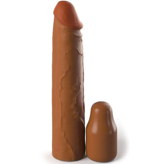 FANTASY X- TENSIONS - PIPEDREAMS MANICOTTO 20,32 CM + 5,00 CM POLLICE TAPPO CARAMELLO - FANTASY X-TENSIONS | Lingerie Harness Boutique
