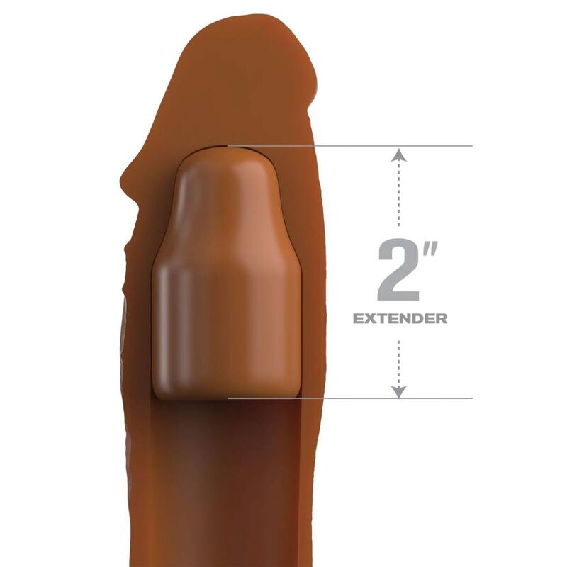 FANTASY X- TENSIONS - PIPEDREAMS MANICOTTO 20,32 CM + 5,00 CM POLLICE TAPPO CARAMELLO - FANTASY X-TENSIONS | Lingerie Harness Boutique