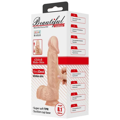 BAILE - BEAUTIFUL MEETING CATOBLEPAS DILDO REALISTIC FLEXIBLE 20.6 CM NATURAL