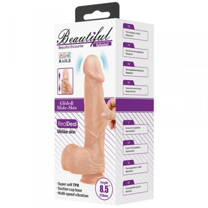 BAILE - BELLISSIMO INCONTRO BAHAMUT VIBRAZIONI 21.8 CM NATURALE - BAILE DILDOS | Lingerie Harness Boutique