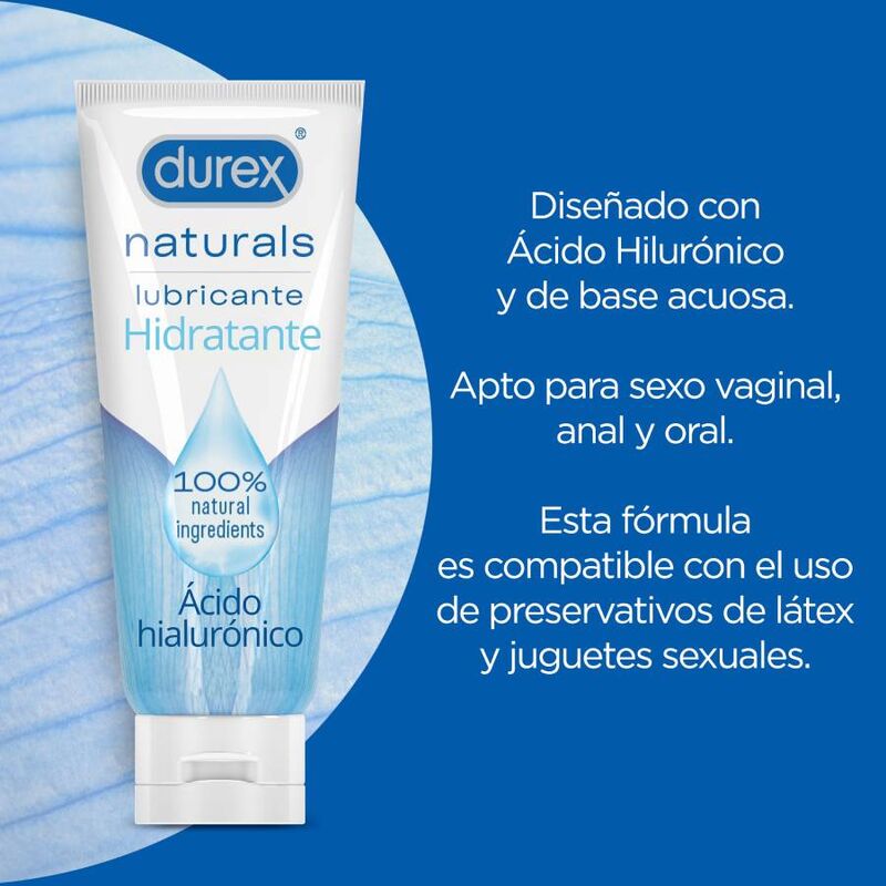 DUREX - LUBRIFICANTE IDRATANTE NATURALS 100 ML - DUREX LUBES | Lingerie Harness Boutique
