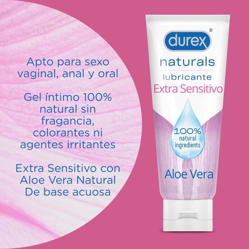 DUREX - LUBRIFICANTE NATURALS EXTRA SENSIBILE 100 ML - DUREX LUBES | Lingerie Harness Boutique
