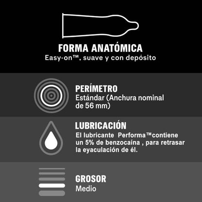 DUREX - PIACERE PROLUNGATO RITARDATO 12 UNITÀ - DUREX CONDOMS | Lingerie Harness Boutique