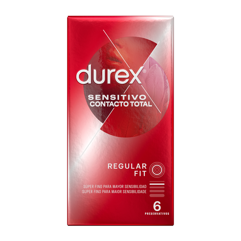 DUREX - CONTATTO SENSIBILE TOTALE 6 UNITÀ - DUREX CONDOMS | Lingerie Harness Boutique