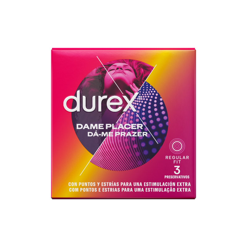 DUREX - DAME PLACER 3 UNITÀ - DUREX CONDOMS | Lingerie Harness Boutique