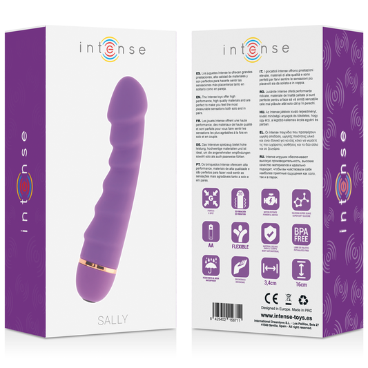 INTENSE - SALLY 20 VELOCIT SILICONE LILLA - INTENSE FUN | Lingerie Harness Boutique
