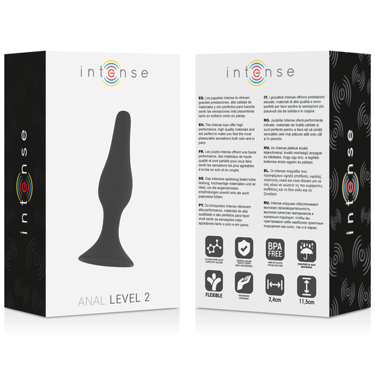 INTENSE - LIVELLO ANALE 2 11,5 CM NERO - INTENSE ANAL TOYS | Lingerie Harness Boutique