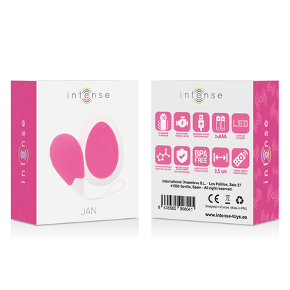 INTENSE - TELECOMANDO VIBRATORE JAN EGG ROSA - INTENSE COUPLES TOYS | Lingerie Harness Boutique
