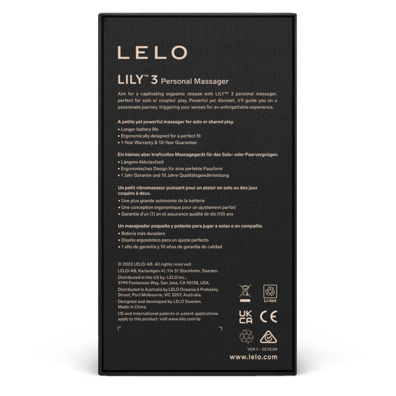LELO - MASSAGGIATORE PERSONALE LILY 3 - VIOLA - LELO | Lingerie Harness Boutique