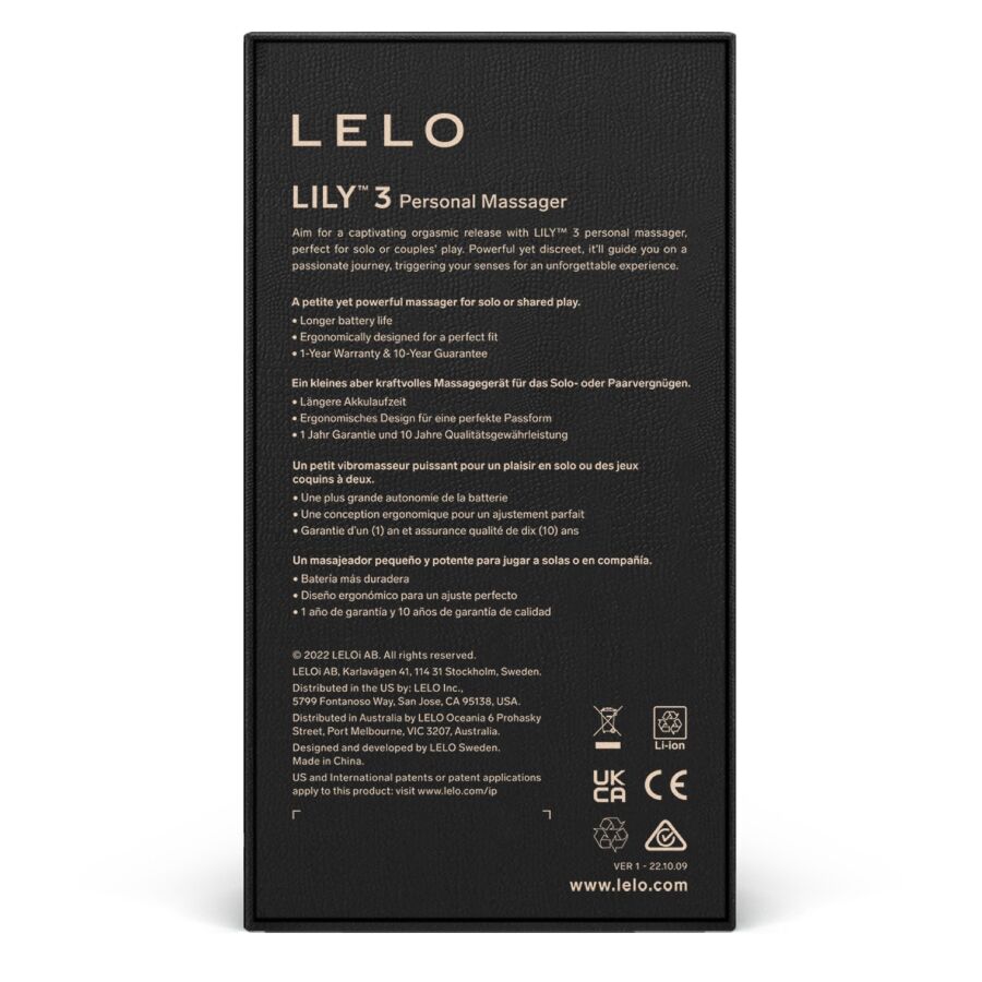 LELO - MASSAGGIATORE PERSONALE LILY 3 - VIOLA - LELO | Lingerie Harness Boutique