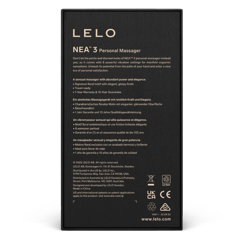 LELO - MASSAGGIATORE PERSONALE NEA 3 - BLU - LELO | Lingerie Harness Boutique