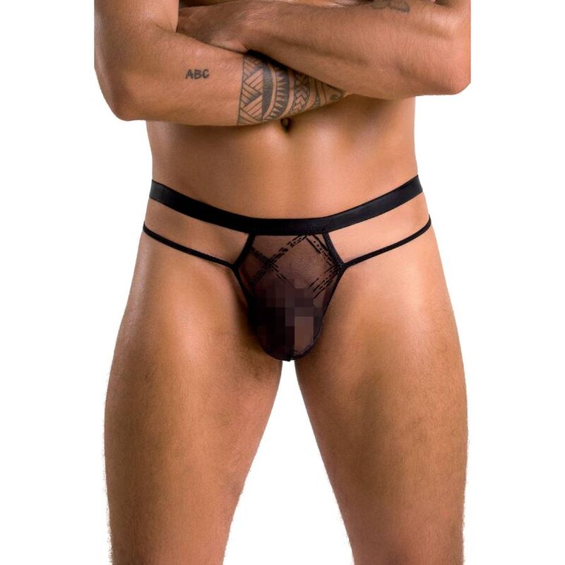 PASSION - 029 COLLIN PERIZOMA NERO L/XL - PASSION MEN | Lingerie Harness Boutique