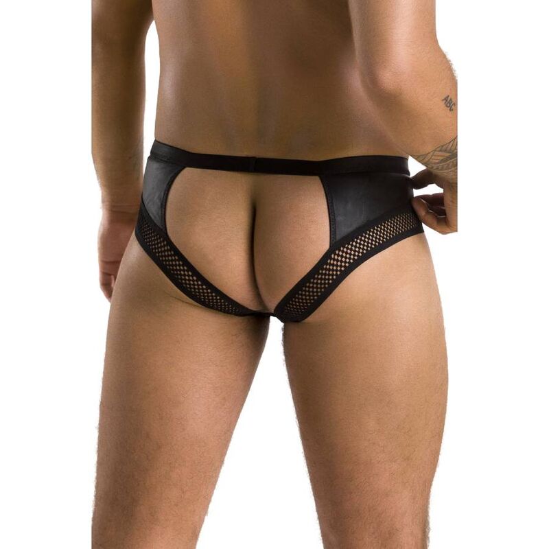 PASSION - 030 SLIP APERTO TOM NERO L/XL - PASSION MEN | Lingerie Harness Boutique