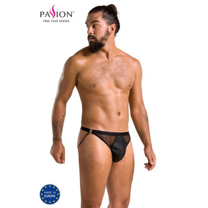 PASSION - 034 SLIP OPEN LUKE NERO L/XL - PASSION MEN | Lingerie Harness Boutique