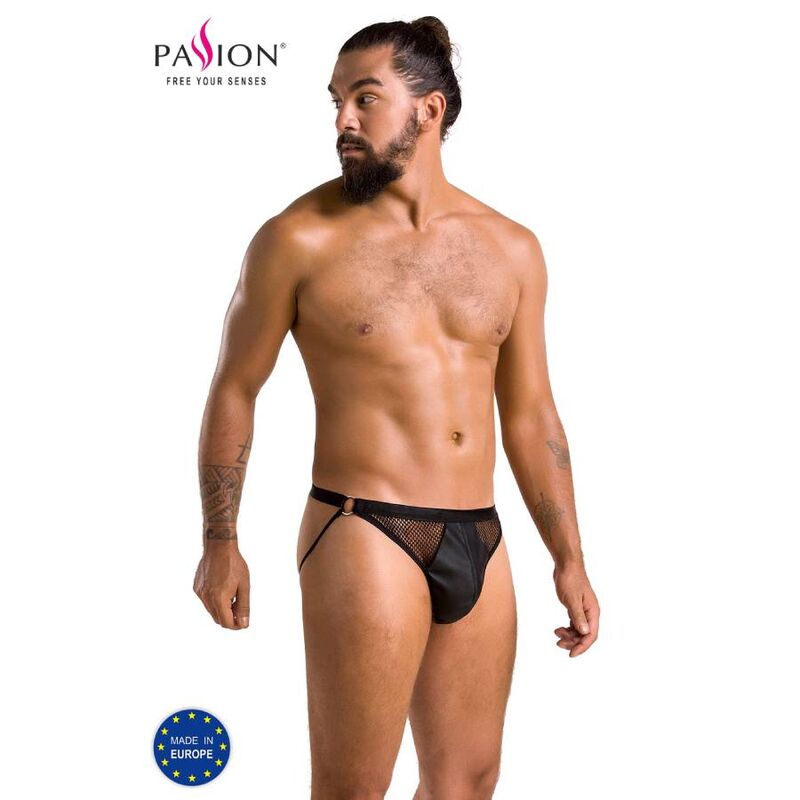 PASSION - 034 SLIP OPEN LUKE NERO L/XL - PASSION MEN | Lingerie Harness Boutique