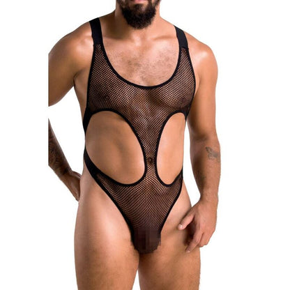 PASSION - 040 BODY LEON NERO L/XL - PASSION MEN | Lingerie Harness Boutique