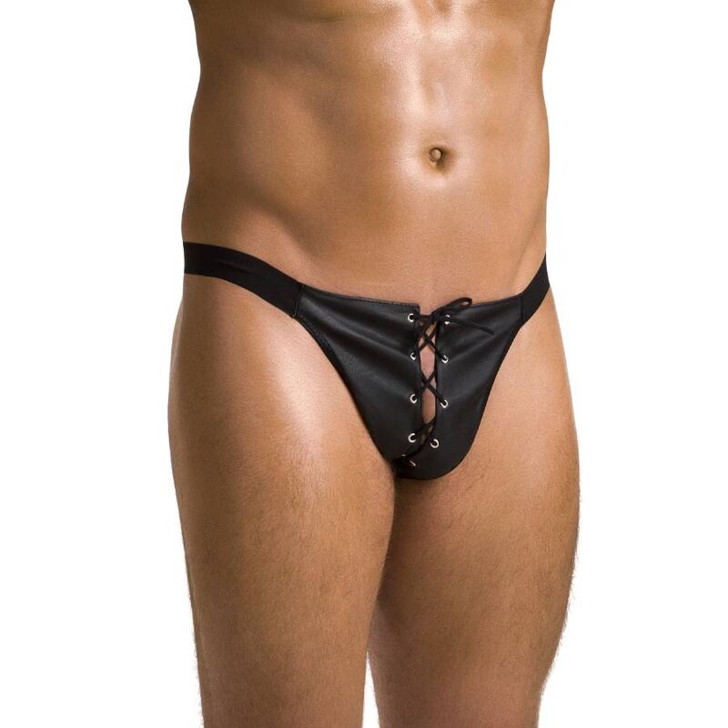 PASSION - 044 SLIP OPEN BEN NERO L/XL - PASSION MEN | Lingerie Harness Boutique