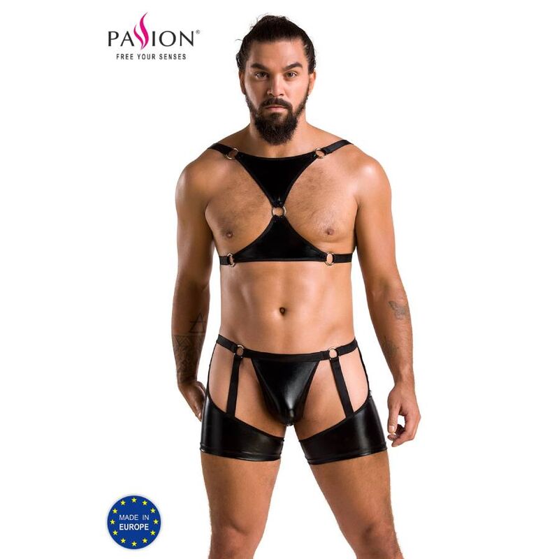 PASSION - 047 SET ARON NERO L/XL - PASSION MEN | Lingerie Harness Boutique