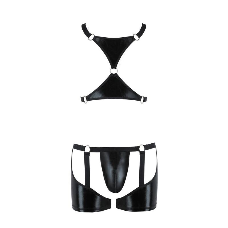 PASSION - 047 SET ARON NERO L/XL - PASSION MEN | Lingerie Harness Boutique