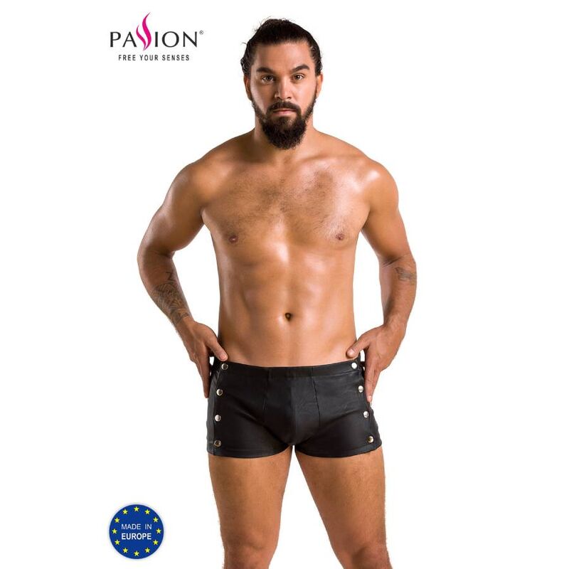 PASSION - 048 SHORT DAVID NERO L/XL - PASSION MEN | Lingerie Harness Boutique