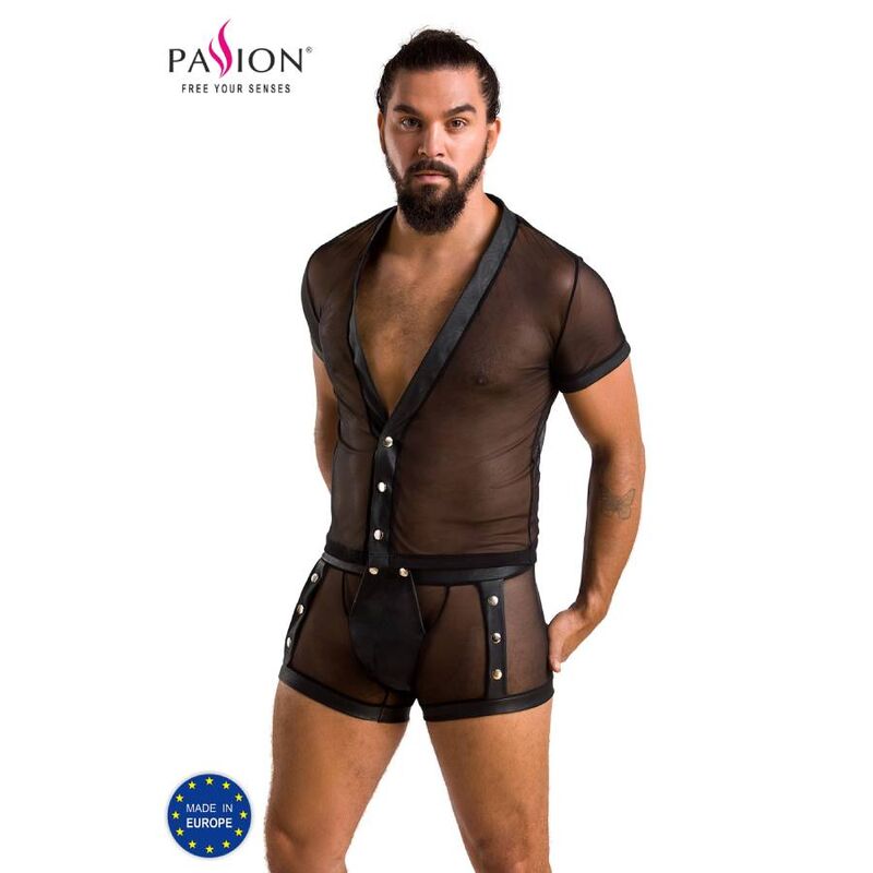 PASSION - 052 SET MICHAEL NERO L/XL - PASSION MEN | Lingerie Harness Boutique