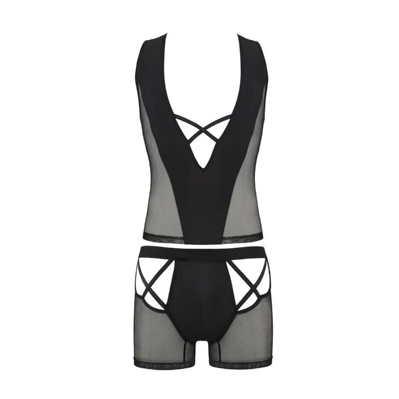 PASSION - 054 SET OSCAR NERO L/XL - PASSION MEN | Lingerie Harness Boutique