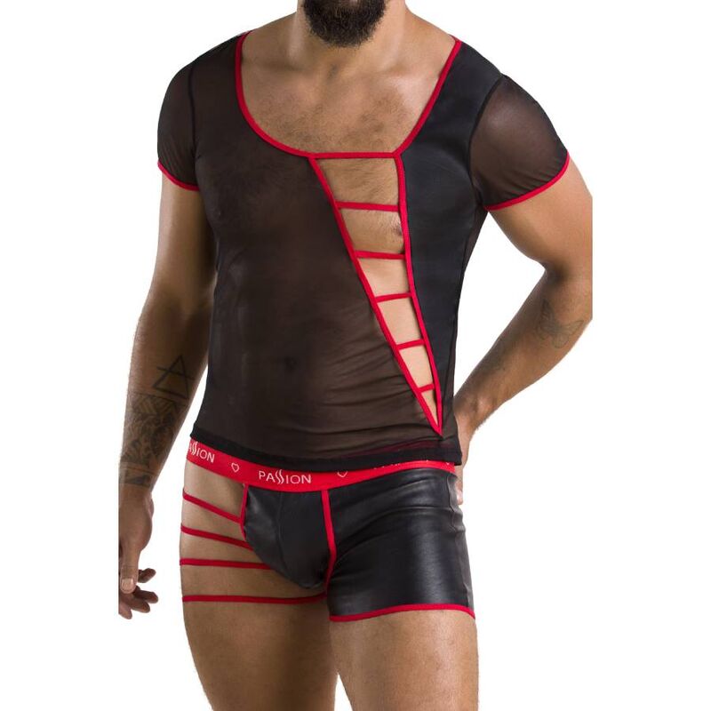 PASSION - 055 SET MARK NERO L/XL - PASSION MEN | Lingerie Harness Boutique
