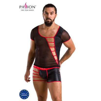PASSION - 055 SET MARK NERO L/XL - PASSION MEN | Lingerie Harness Boutique