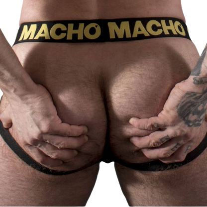 MACHO - MX25AC JOCK GIALLO PELLE XL - MACHO UNDERWEAR | Lingerie Harness Boutique